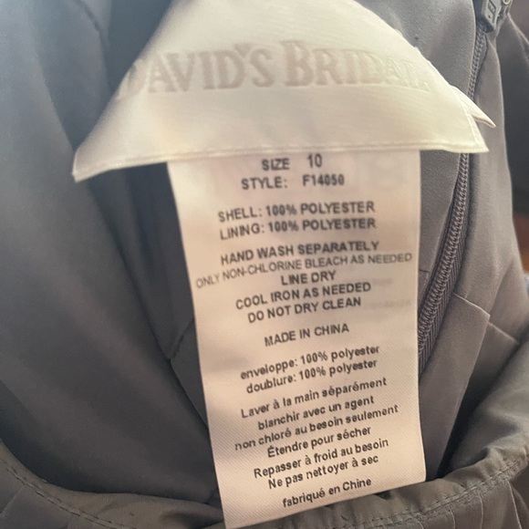 David’s Bridal Elegant Satin and Chiffon Ball Gown - Picture 7 of 8